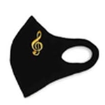 Treble Clef Face Mask Black