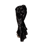Lightweight Sheet Music Print Scarf Black